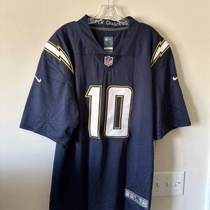Nike Navy and White Men's Jersey